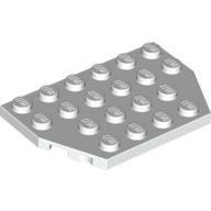 Lego destička 4x6 roh uříznutý, bílá (4117026, 4508408)
